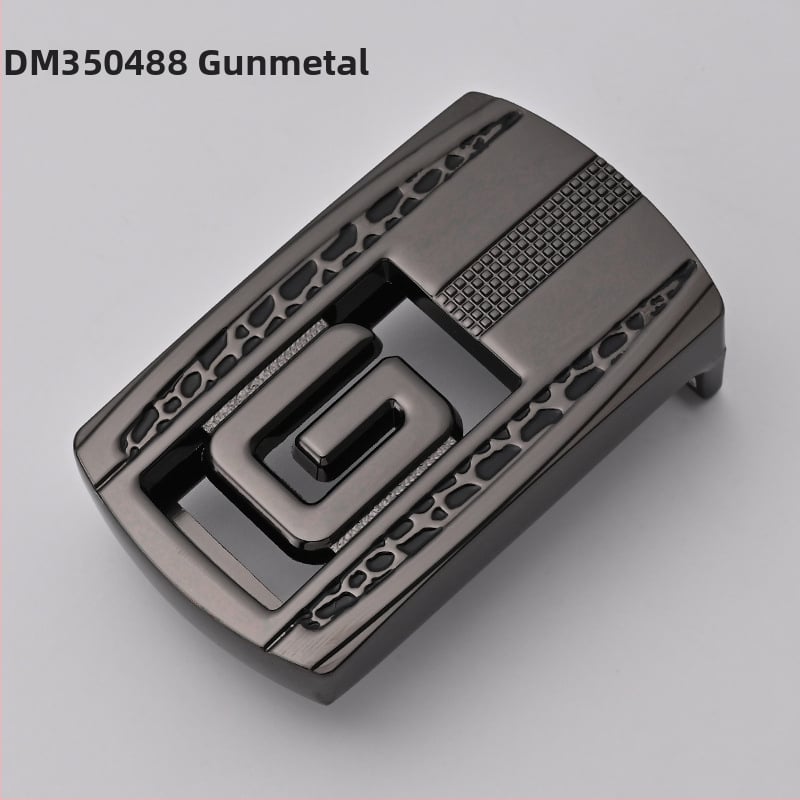 Meeste vööklamber – tsingi sulam, ristkülikukujuline sile klamber, äri stiil, kõikide aastaaegade jaoks, 2024 kevad.