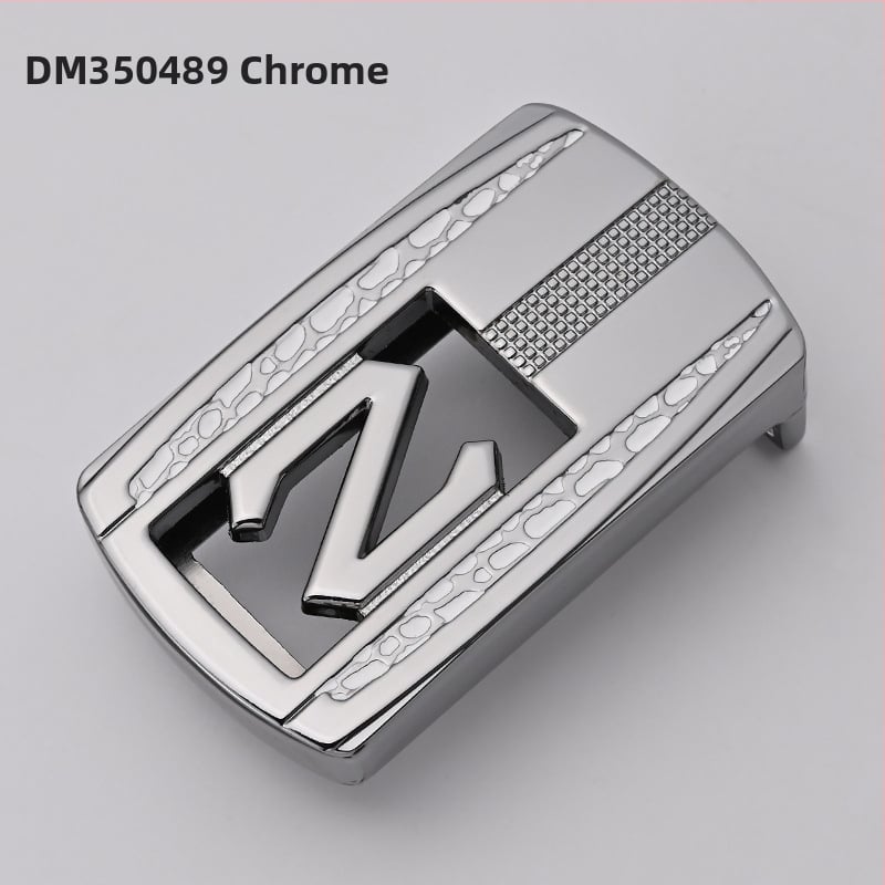 Meeste vööklamber – tsingi sulam, ristkülikukujuline sile klamber, äri stiil, kõikide aastaaegade jaoks, 2024 kevad.