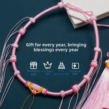 Kūdikių kaklo papuošalas su U formos vieliniu pakabuku, apimtis 41–50 cm, O grandinė, reguliuojamas