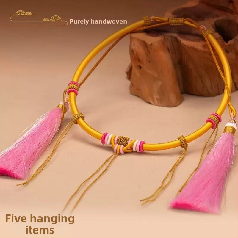 Kūdikių kaklo papuošalas su U formos vieliniu pakabuku, apimtis 41–50 cm, O grandinė, reguliuojamas