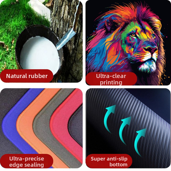 Мишка подложка от естествен каучук, противохлъзгаща повърхност, термопечат, OEM персонализация