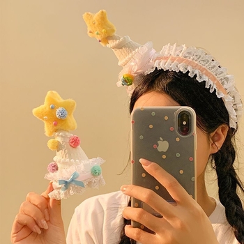 Cosplay αξεσουάρ μαλλιών – κορδέλα με αστεράκι, Lolita στυλ, φωτοπροπ για γιορτή γενεθλίων; Κατηγορία: Cosplay Clothing Props; Διεθνής εξαγωγή: αποκλειστική