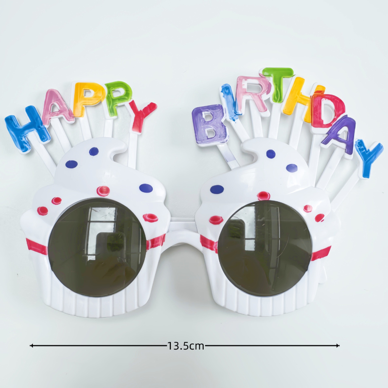 Dzimšanas dienas brillītes - plastmasas, jautrs fotorekvizīts ballītei, stils 11977901