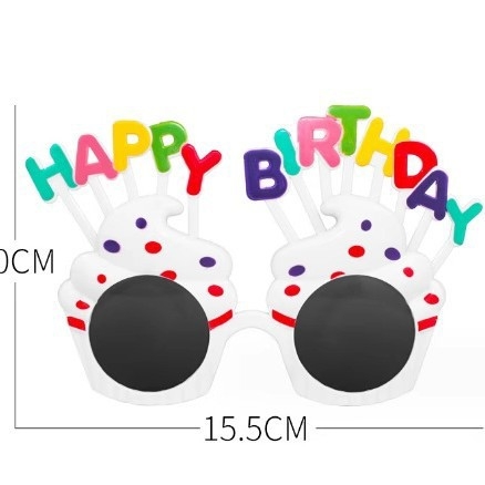 Σετ αξεσουάρ μακιγιάζ και κοστουμιών για γενέθλια: στέμμα, καπέλο-τούρτα και γυαλιά πάρτι