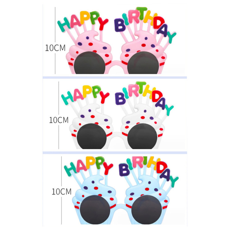 Σετ αξεσουάρ μακιγιάζ και κοστουμιών για γενέθλια: στέμμα, καπέλο-τούρτα και γυαλιά πάρτι