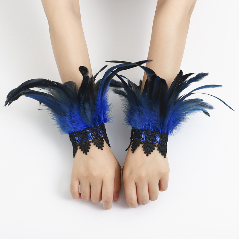 Putnu spalvas rokassprādze, gotiskais stils, universāls, dzīvnieka/zodiāka forma, dekoratīvs aksesuārs rokai