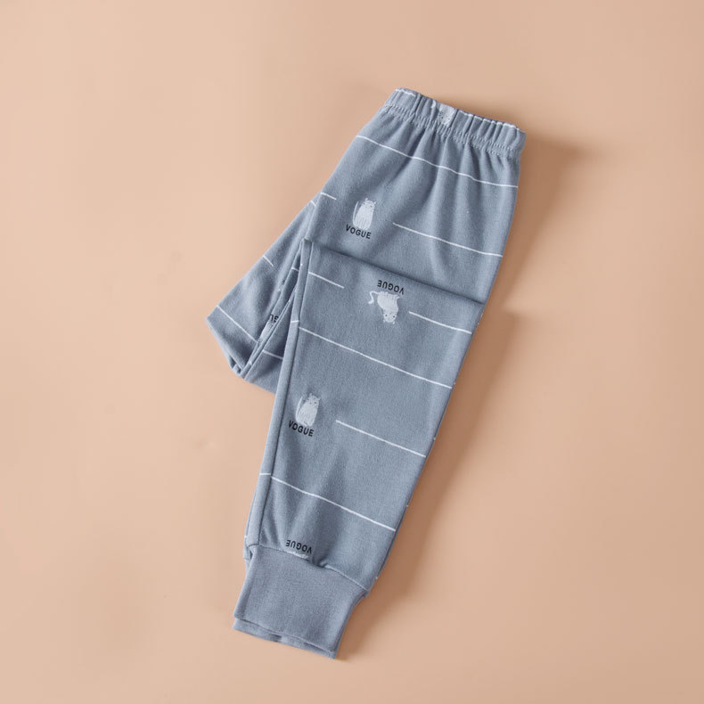 Unisex dječje pamučne pidžama hlače, 100% pamuk, mekana tkanina, elastičan pojas, otisci s životinjama, crtama i slovima