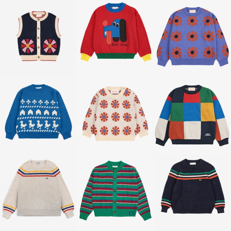 Bērnu kokvilnas adījuma džemperis, apaļš kakls, garie piedurknes, vecums 3–8 gadi, dzīvnieku karikatūras raksts