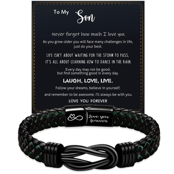 Meeste minimalistlik köidetud kunstnahast käevõru magnetkinnitusega ja graveeritud tekstiga