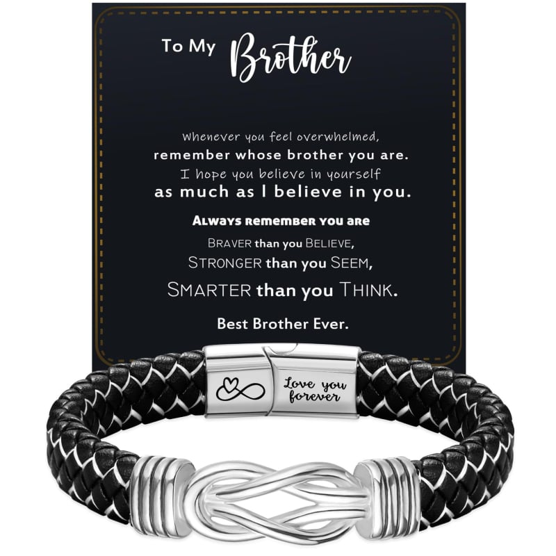 Meeste minimalistlik köidetud kunstnahast käevõru magnetkinnitusega ja graveeritud tekstiga