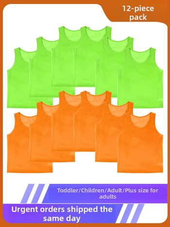 Vaikų futbolo treniruočių liemenė su dideliu tinkleliu, poliesteris, visoms sezonoms, unisex