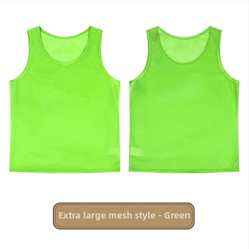 Vaikų futbolo treniruočių liemenė su dideliu tinkleliu, poliesteris, visoms sezonoms, unisex