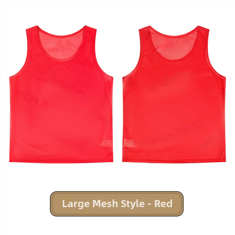 Vaikų futbolo treniruočių liemenė su dideliu tinkleliu, poliesteris, visoms sezonoms, unisex