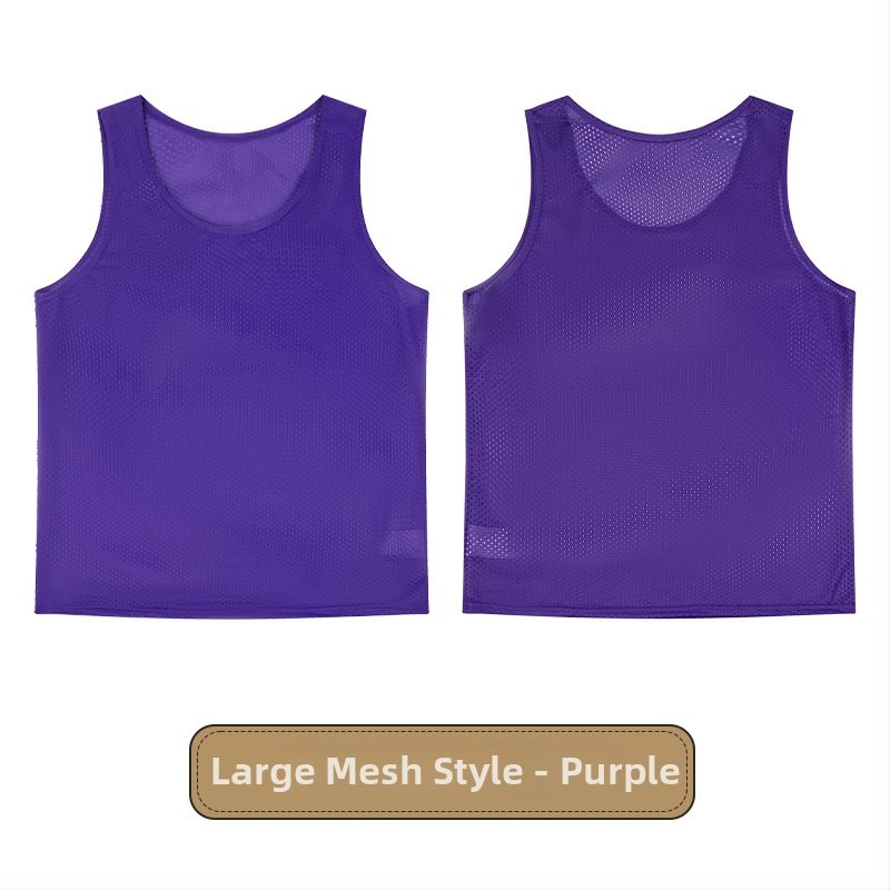 Vaikų futbolo treniruočių liemenė su dideliu tinkleliu, poliesteris, visoms sezonoms, unisex