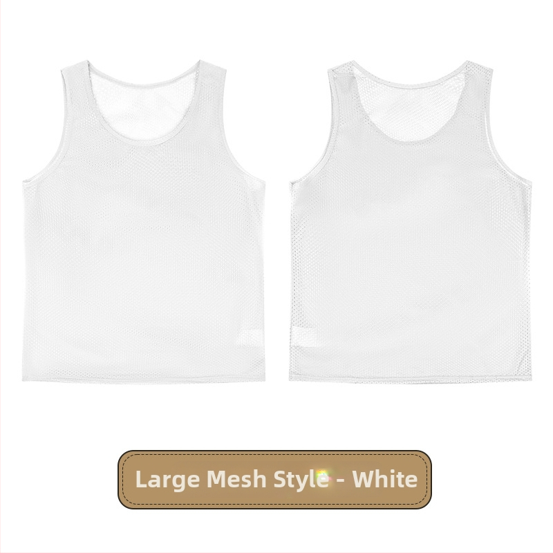 Vaikų futbolo treniruočių liemenė su dideliu tinkleliu, poliesteris, visoms sezonoms, unisex