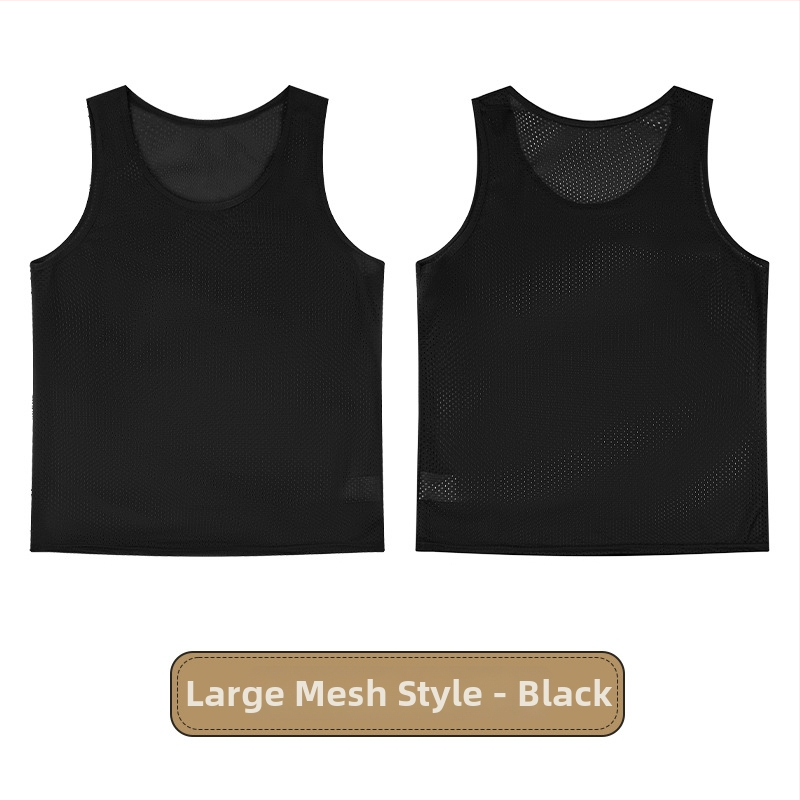 Vaikų futbolo treniruočių liemenė su dideliu tinkleliu, poliesteris, visoms sezonoms, unisex