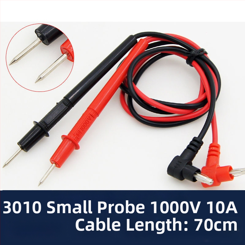 Multimetra testvads ar īpaši asu galu, digitālais displejs, zelta pārklājums, 1000V, 10A, 20A