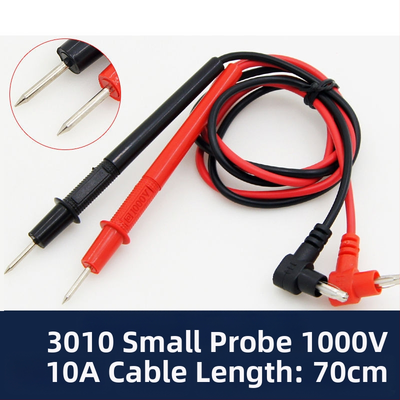 Multimetra testvads ar īpaši asu galu, digitālais displejs, zelta pārklājums, 1000V, 10A, 20A