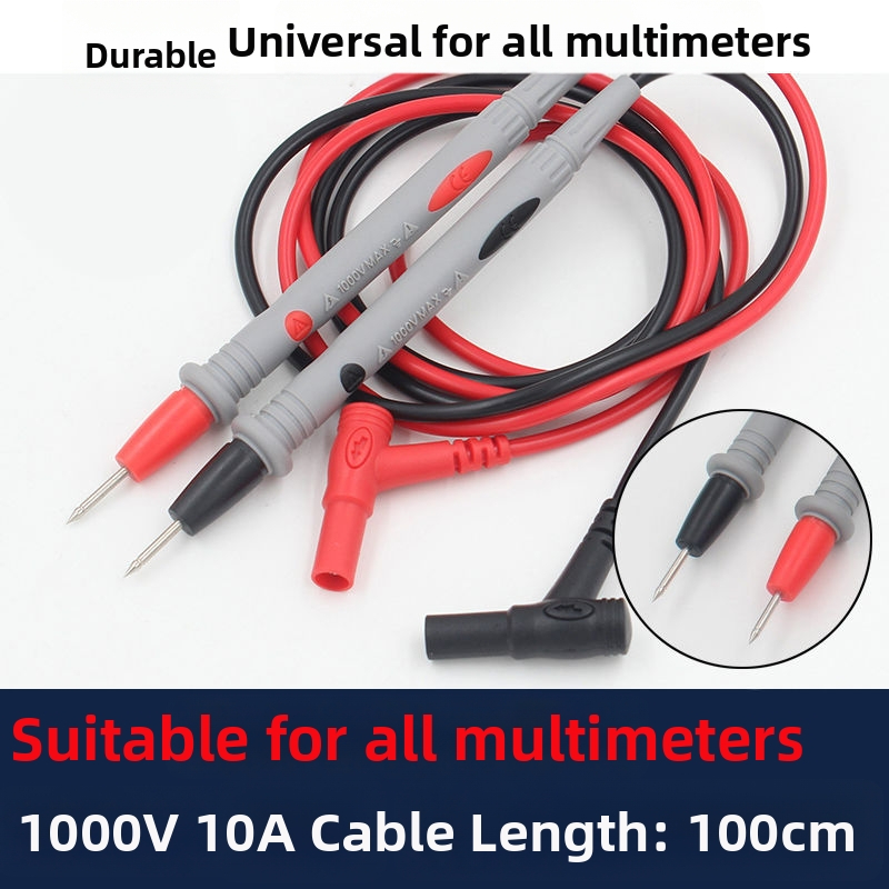 Multimetra testvads ar īpaši asu galu, digitālais displejs, zelta pārklājums, 1000V, 10A, 20A