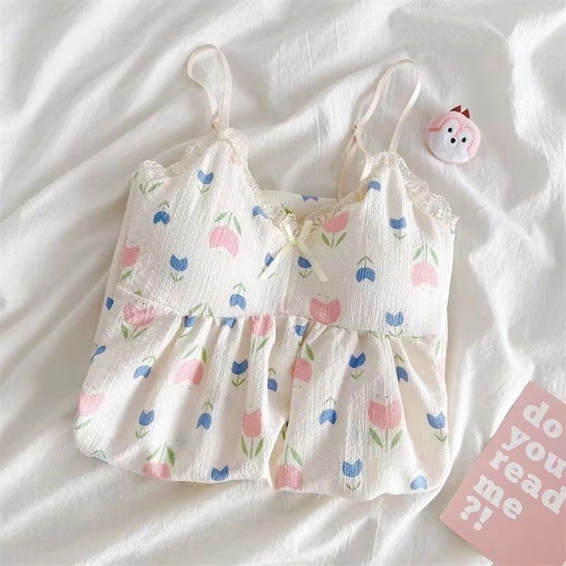 Γυναικείο καλοκαιρινό νυχτικό με τιράντες, βαμβακερό, χωρίς μανίκια, χωρίς γιακά, μίντι μήκος, για οικιακή χρήση