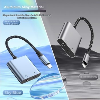 USB-C to 3,5 mm kõrvaklappide adapterkaabel – 2-ühes-1 helisisene muundur, sisseehitatud dekoodimiskripsiga, vasktuum, 30 cm pikkune, ühildu iPhone'iga