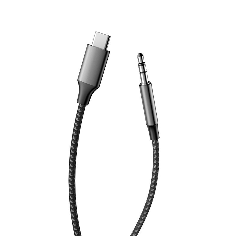 USB-C to 3,5 mm kõrvaklappide adapterkaabel – 2-ühes-1 helisisene muundur, sisseehitatud dekoodimiskripsiga, vasktuum, 30 cm pikkune, ühildu iPhone'iga