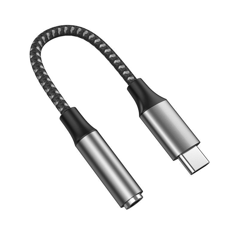 USB-C to 3,5 mm kõrvaklappide adapterkaabel – 2-ühes-1 helisisene muundur, sisseehitatud dekoodimiskripsiga, vasktuum, 30 cm pikkune, ühildu iPhone'iga
