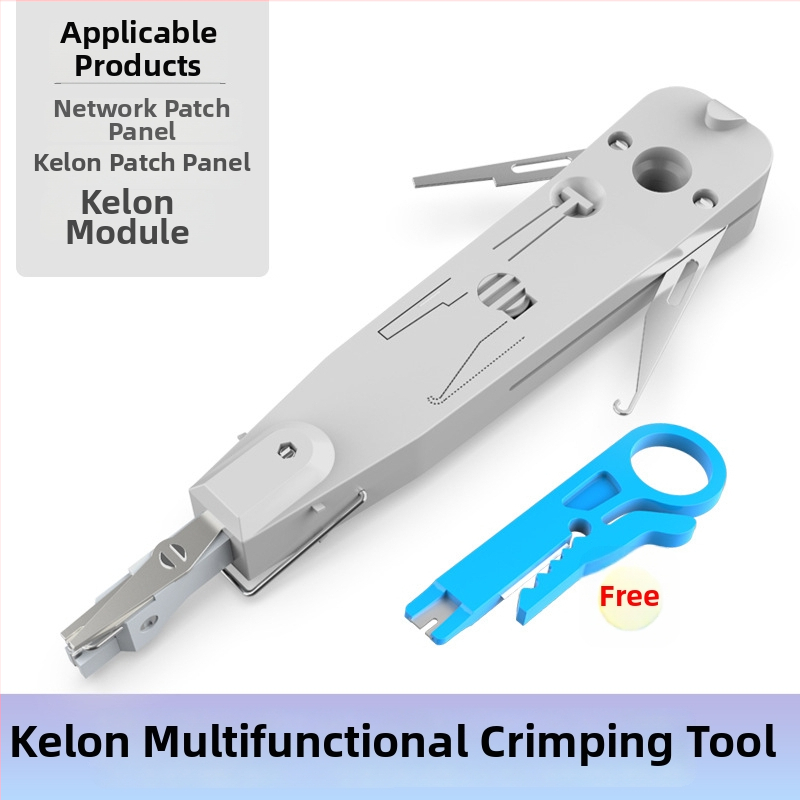 Sieťový vysekávací nôž na káble – 110 krimp, dĺžka 175 mm, ABS rukoväť, 45# oceľ