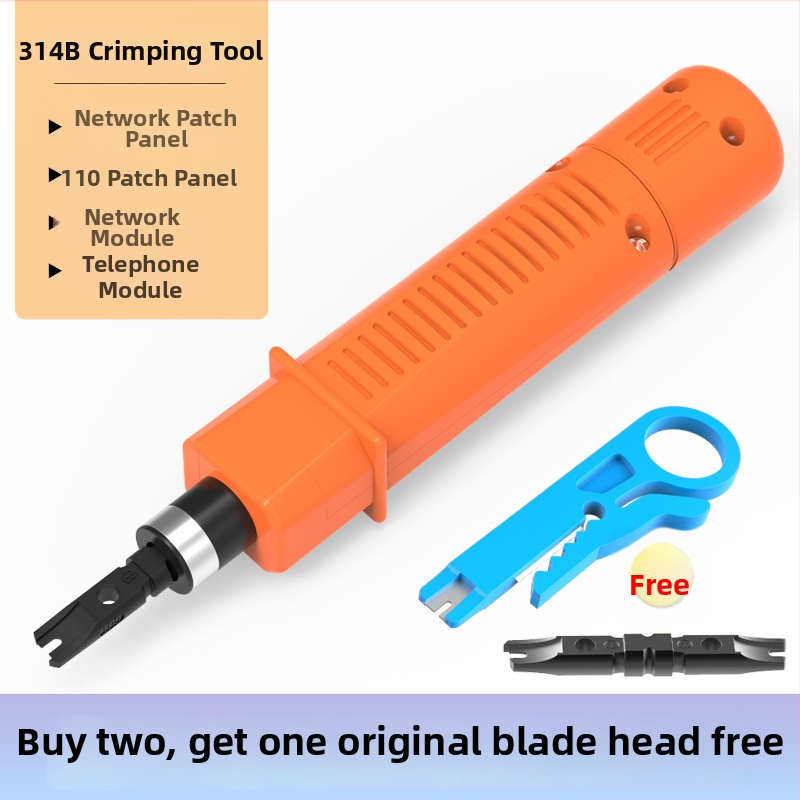 Tīkla vadu perforēšanas nazis – 110 krimpēšanas jauda, 175 mm garums, ABS rokturis, 45# tērauds