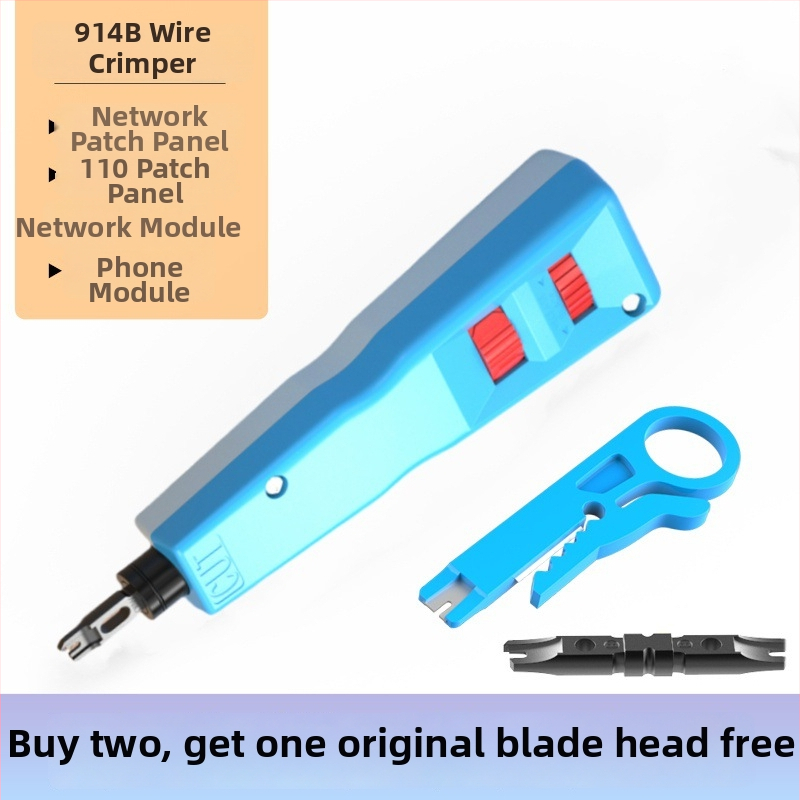 Tīkla vadu perforēšanas nazis – 110 krimpēšanas jauda, 175 mm garums, ABS rokturis, 45# tērauds