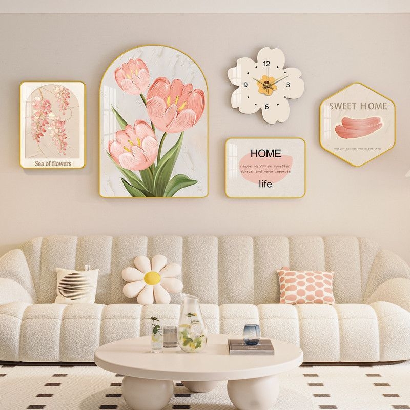 Dekoratīva pakarināma glezna ar augu un ziedu motīvu, kadra rāmis no alumīnija sakausējuma, gleznas kodols – kristāla plēve, roku zīmēta tehnika; piemērota viesistabai, guļamistabai un restorānam