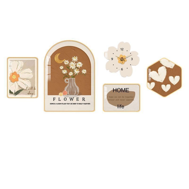 Dekoratīva pakarināma glezna ar augu un ziedu motīvu, kadra rāmis no alumīnija sakausējuma, gleznas kodols – kristāla plēve, roku zīmēta tehnika; piemērota viesistabai, guļamistabai un restorānam