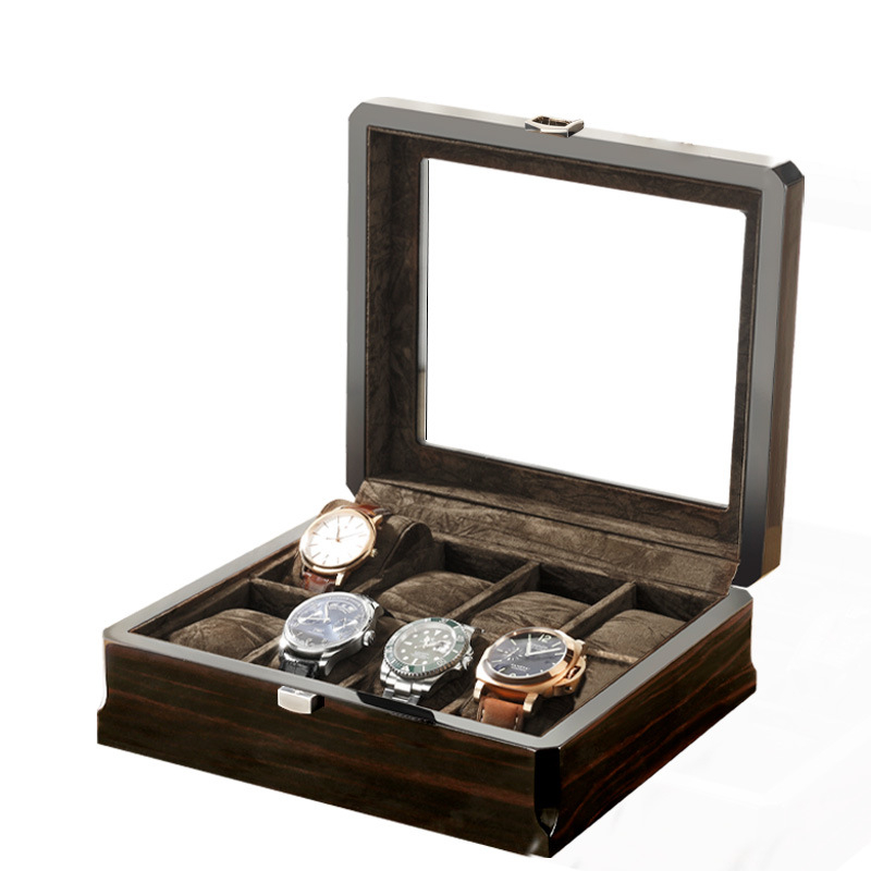 Puidust kellakarp katuseakna kaante ja lukustusega – näidiskast kelladele ja juveelidele