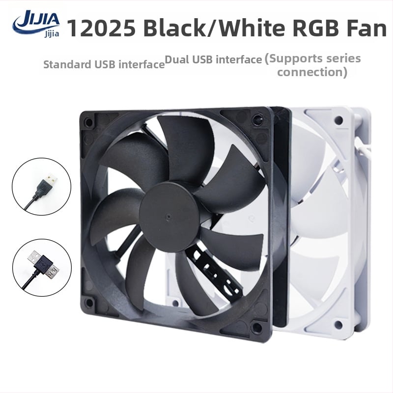 Portatīvā datora dzesēšanas ventilators korpusam, ABS, USB 1 ports, 1000 rpm, gaisa dzesēšana, kluss