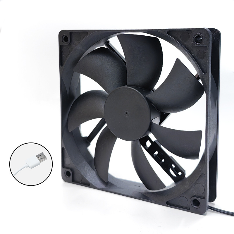 Portatīvā datora dzesēšanas ventilators korpusam, ABS, USB 1 ports, 1000 rpm, gaisa dzesēšana, kluss