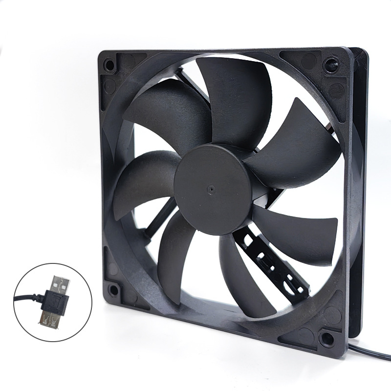 Portatīvā datora dzesēšanas ventilators korpusam, ABS, USB 1 ports, 1000 rpm, gaisa dzesēšana, kluss