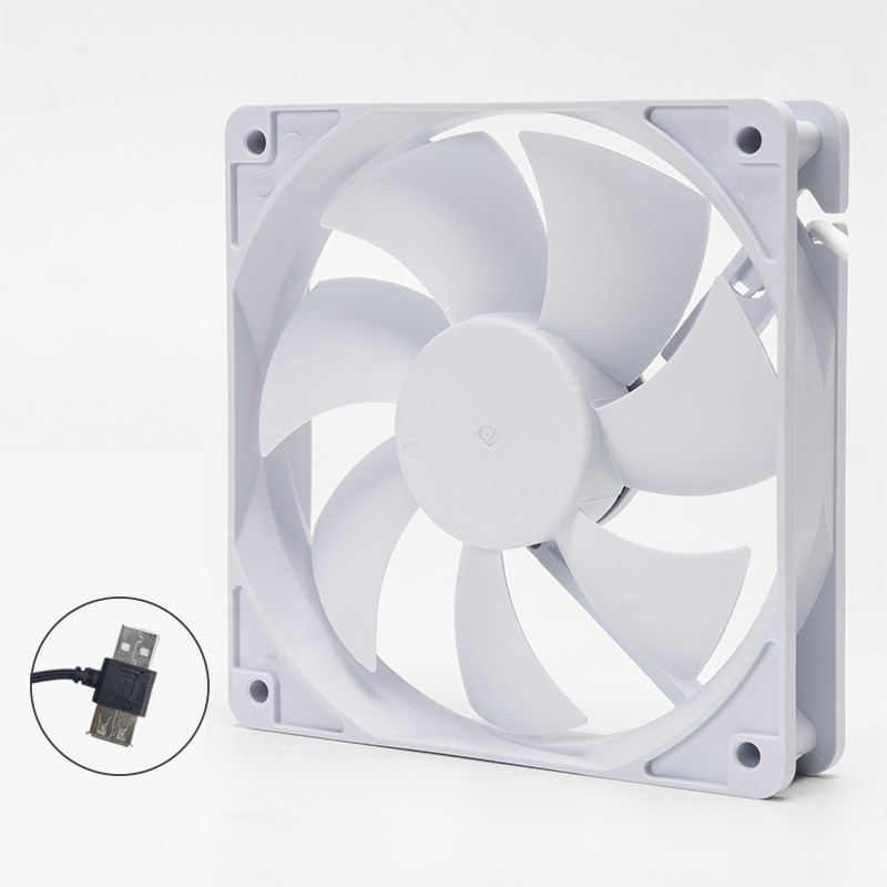 Portatīvā datora dzesēšanas ventilators korpusam, ABS, USB 1 ports, 1000 rpm, gaisa dzesēšana, kluss