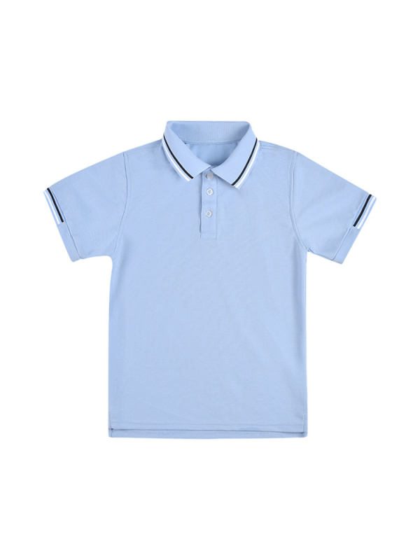 Поло риза от памук за лято 2024, райета или едноцветна шарка, за деца над 140 см.