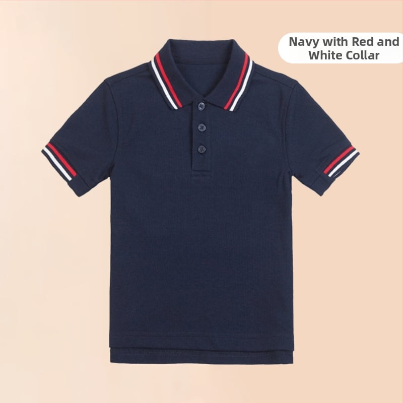 Поло риза от памук за лято 2024, райета или едноцветна шарка, за деца над 140 см.