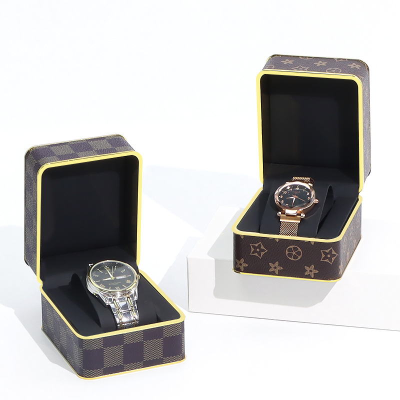 PU odinė laikrodžių dėžutė, PS modelis, dėžutė dovanoms ir juvelyrikai, elektroplatinavimo paviršius