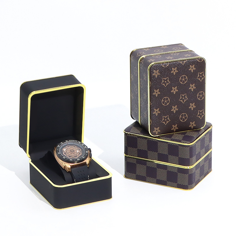 PU odinė laikrodžių dėžutė, PS modelis, dėžutė dovanoms ir juvelyrikai, elektroplatinavimo paviršius