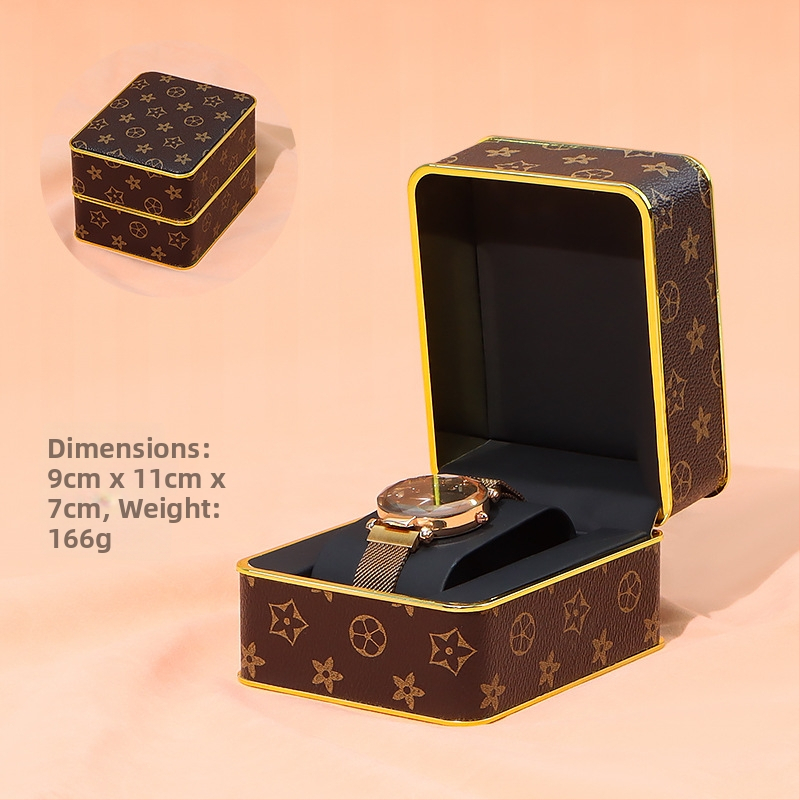 PU odinė laikrodžių dėžutė, PS modelis, dėžutė dovanoms ir juvelyrikai, elektroplatinavimo paviršius