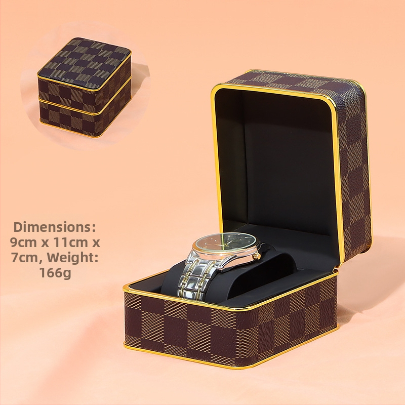 PU odinė laikrodžių dėžutė, PS modelis, dėžutė dovanoms ir juvelyrikai, elektroplatinavimo paviršius