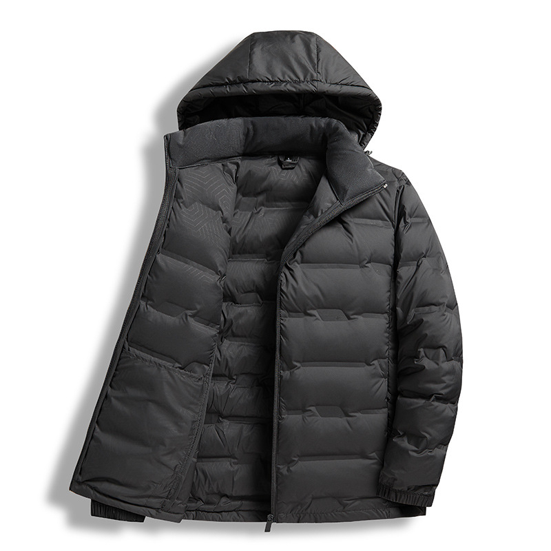 Korea-stiilis kardigan-jakk, kerge, eemaldatava kapuutsiga, puuvillane täidis, polüester välis- ja vooder