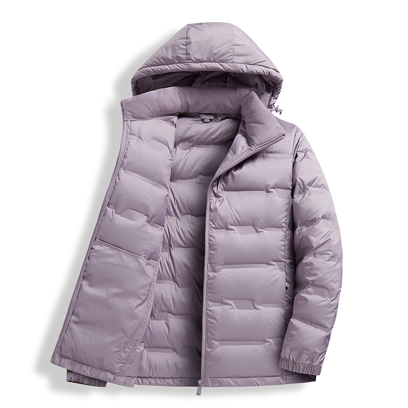 Korea-stiilis kardigan-jakk, kerge, eemaldatava kapuutsiga, puuvillane täidis, polüester välis- ja vooder