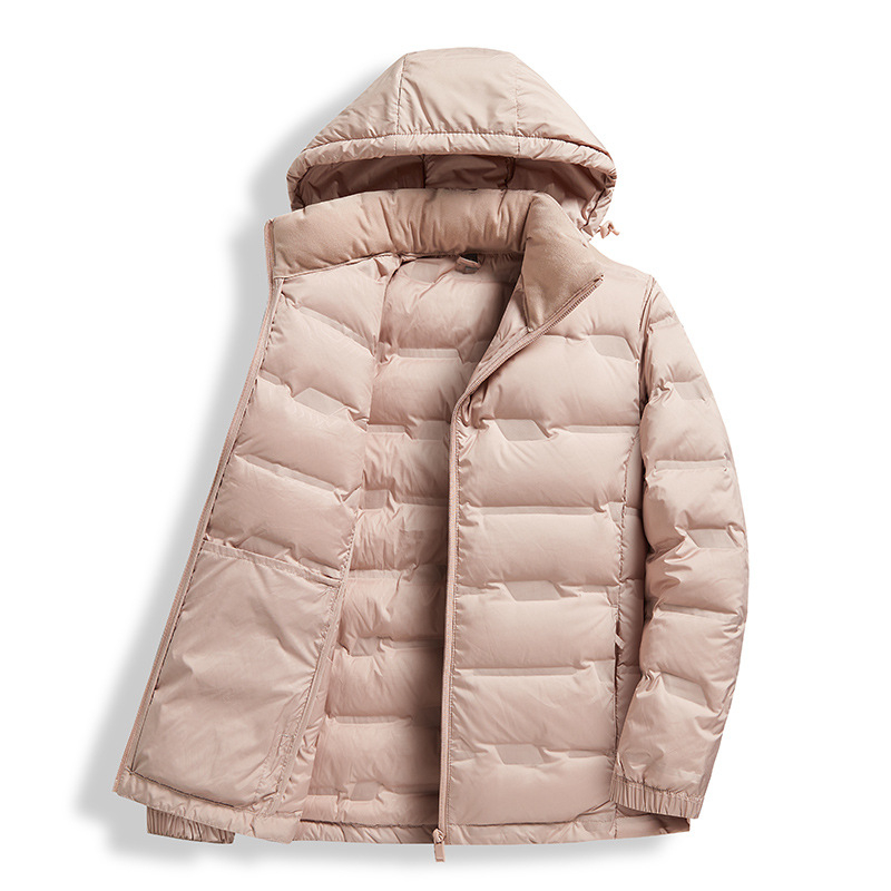 Korea-stiilis kardigan-jakk, kerge, eemaldatava kapuutsiga, puuvillane täidis, polüester välis- ja vooder