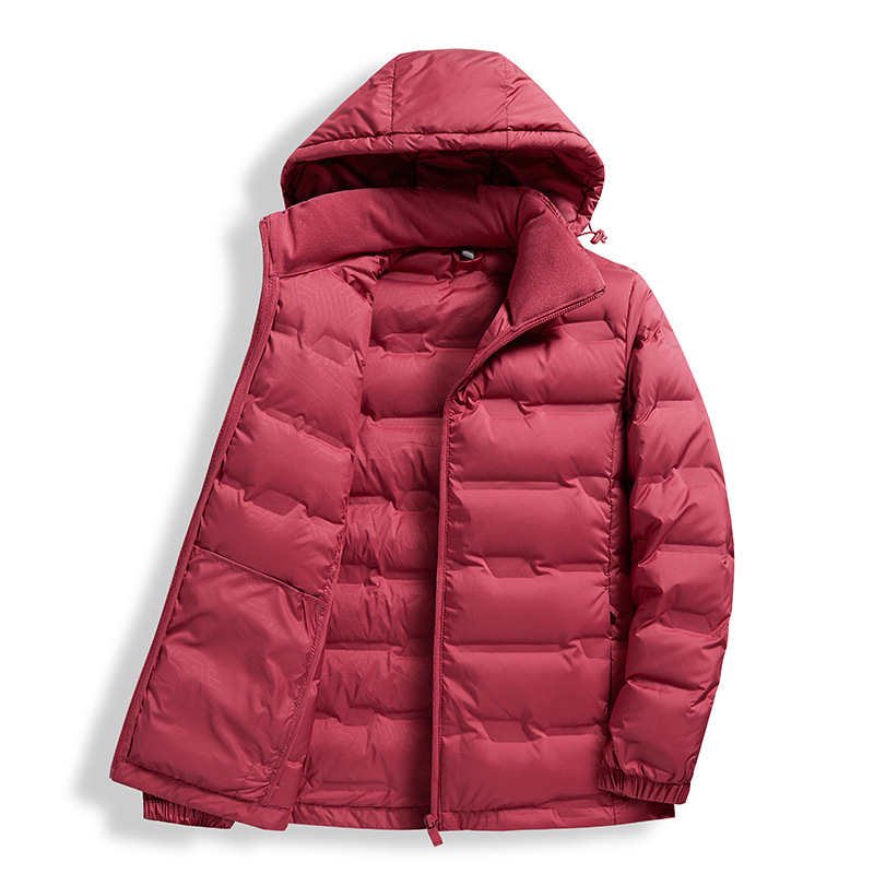 Korea-stiilis kardigan-jakk, kerge, eemaldatava kapuutsiga, puuvillane täidis, polüester välis- ja vooder