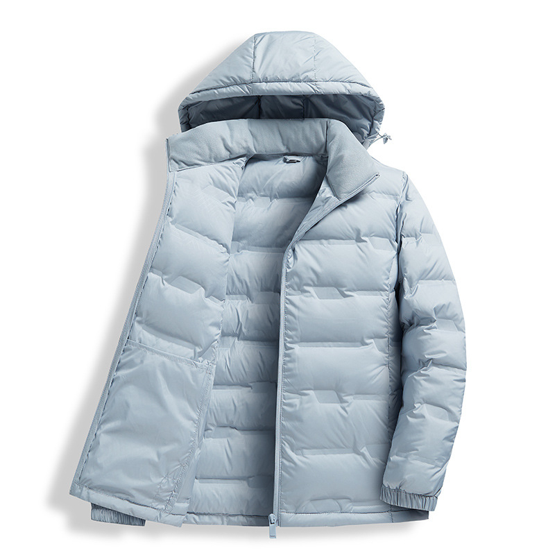 Korea-stiilis kardigan-jakk, kerge, eemaldatava kapuutsiga, puuvillane täidis, polüester välis- ja vooder