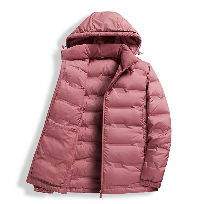 Korea-stiilis kardigan-jakk, kerge, eemaldatava kapuutsiga, puuvillane täidis, polüester välis- ja vooder