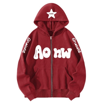 Muški zip-hoodie kardigan od pamuka 81–90%, fleece podstava, trodimenzionalni džepovi